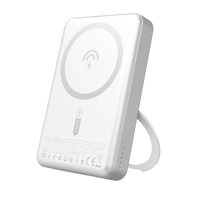 Husa Dudao K28 10000mAh PD 22.5W Magsafe Acumulator extern cu Metal And Ring Stand - Argintiu