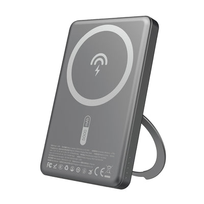 Acumulator extern Dudao K28s 20W PD 5000mAh cu Magsafe And Stand - Gri