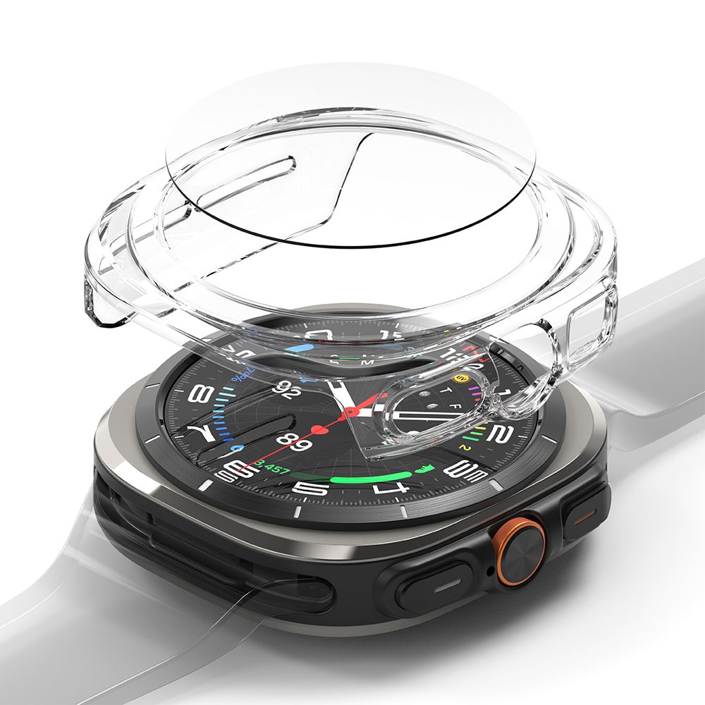 Folie Ringke Slim & sticla Husa + Glass Set pentru Samsung Galaxy Watch Ultra 47mm - Transparent