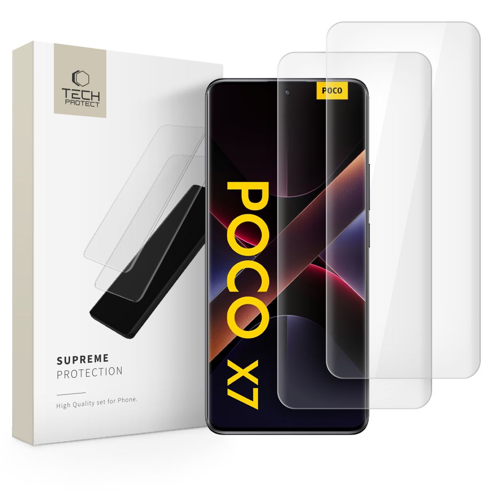 Folie Tech-protect Supreme Protection sticla pentru Xiaomi Redmi Note 14 PRO / 14 PRO+ 5G / Poco X7 5G - Transparent