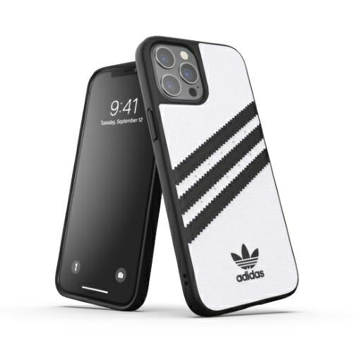 Husa Adidas OR Moulded PU pentru iPhone 12 Pro Max - Alb/Negru
