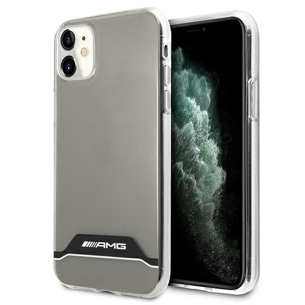 Husa AMG Electroplate Negru&Alb pentru iPhone 11 / XR 6.1" - Transparent