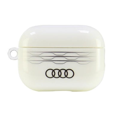 Husa Audi IML Geometric Pattern pentru AirPods Pro 2 - Alb