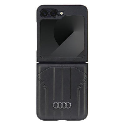 Husa Audi Synthetic Leather Magsafe pentru Samsung Galaxy Z Flip 6 - Negru
