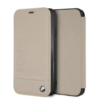 Husa BMW Logo Imprint iPhone Xr - Bej