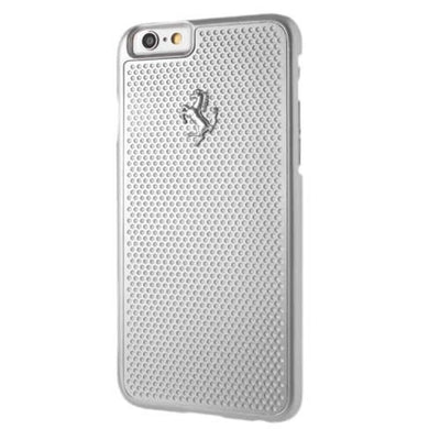 Husa Ferrari Perforated Aluminum pentru iPhone 6 / 6S - Argintiu