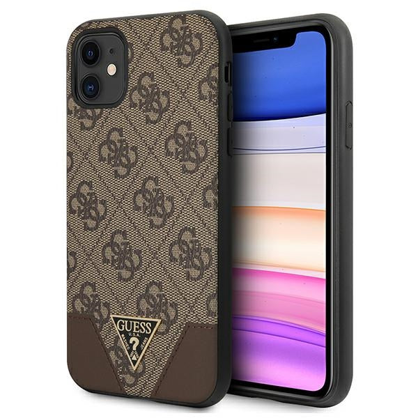 Husa Guess 4G Triangle Collection pentru iPhone 11 6.1" / Xr 6.1" - Maro