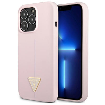 Husa Guess Silicone Triangle pentru iPhone 13 Pro / 13 6.1" - Mov