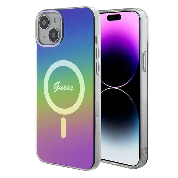 Husa Guess IML Iridescent Magsafe pentru iPhone 15 / 14 / 13 6.1" - Multicolor
