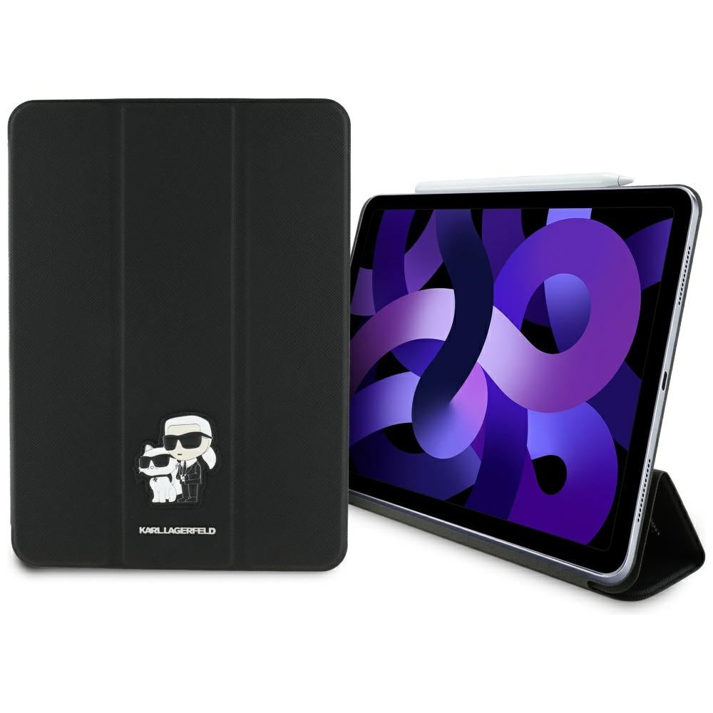 Husa Karl Lagerfeld Saffiano Magnetic Karl & Choupette iPad Air 11" 2024 Book Cover - Negru