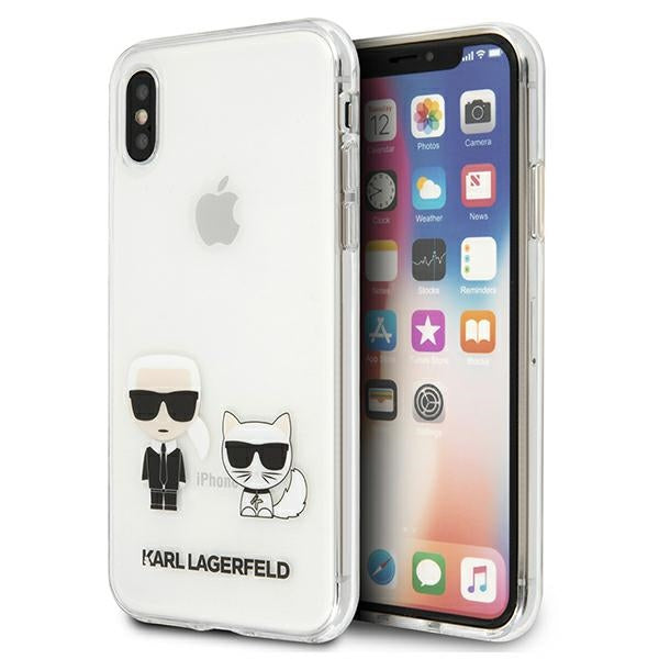Husa Karl Lagerfeld Karl & Choupette iPhone Xs Max - Transparent