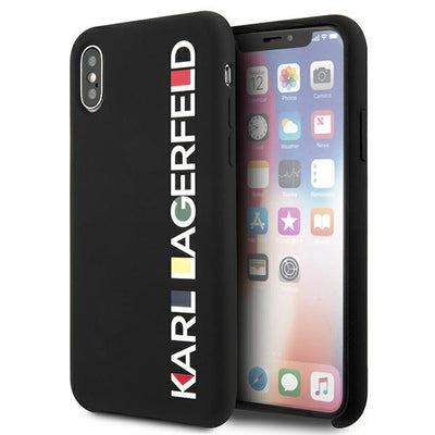 Husa Karl Lagerfeld Glossy Bauhaus iPhone X/XS - Negru
