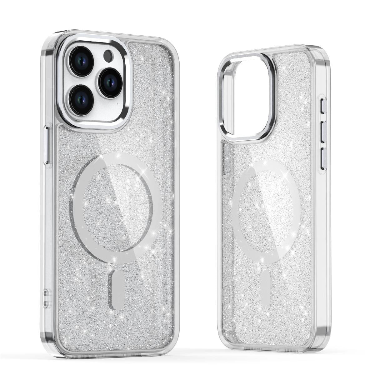 Husa Glitter cu Magsafe pentru Samsung Galaxy A36 5G - Alb