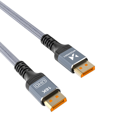Cablu Wozinsky Wps-16ayl1s Displayport 2.1 80 Gb/S 16K@60Hz 8K@120Hz 4K@240Hz HDR Hdcp DSC 1m - Negru