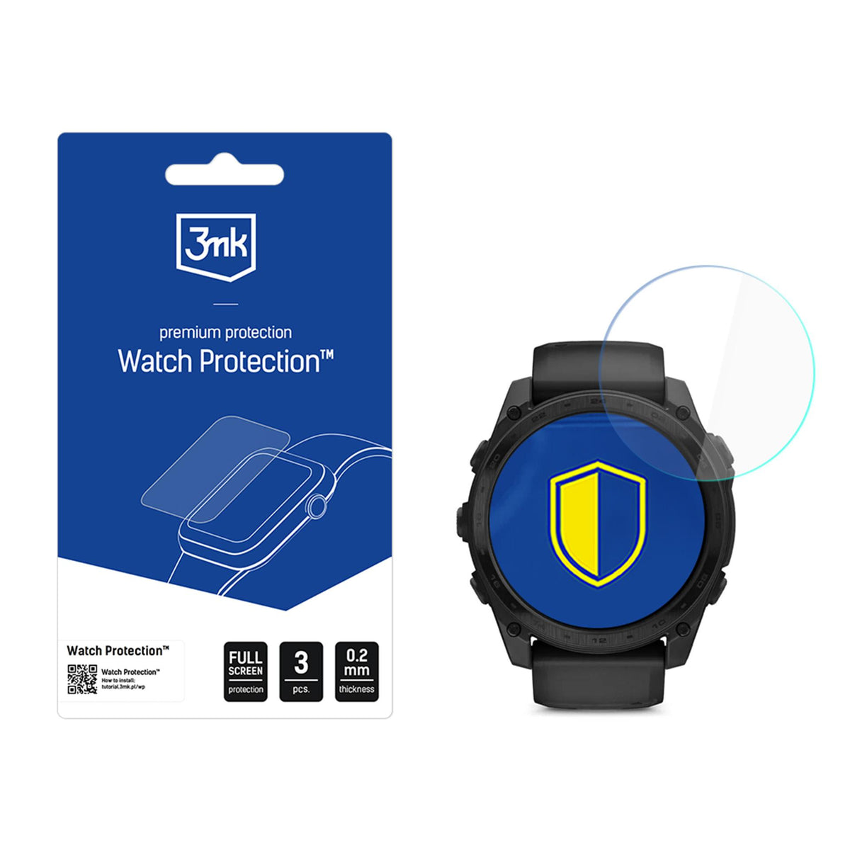 Folie 3mk Watch Protection Flexibleglass Hybrid Glass pentru Garmin Tactix 8 51mm (Amoled, Solar)