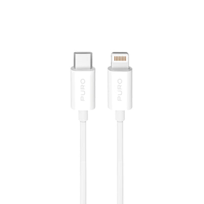 Cablu Puro TPE 20W Usb-c - Lightning 2m - Alb