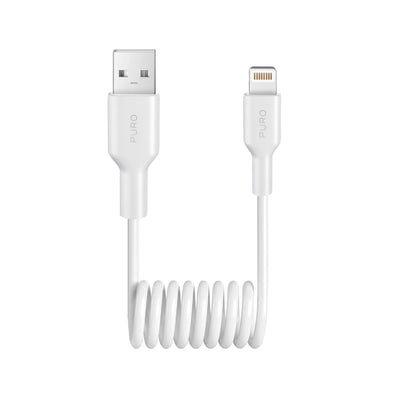 Cablu Puro 12W Usb-a - Lightning Spiral 1m - Alb