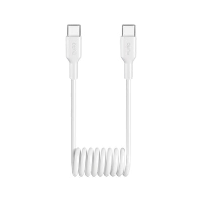 Cablu Puro 25W Usb-c Spiral - Usb-c 1m - Alb