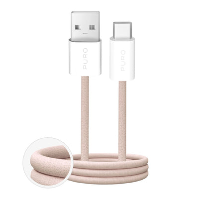 Cablu Puro Fabrik 10W Braided Usb-a - Usb-c 1.5m - Bej