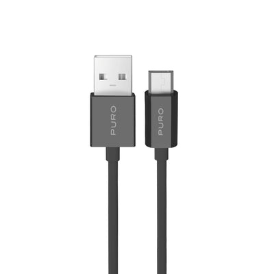 Cablu Puro 12W TPE Usb-a - Microusb 2m - Negru
