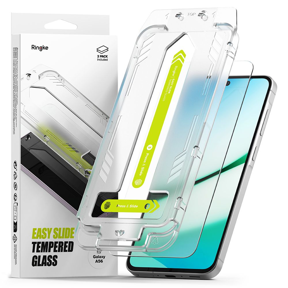 Folie Ringke Easy Slide 2-pack sticla pentru Samsung Galaxy A56 5G - Transparent