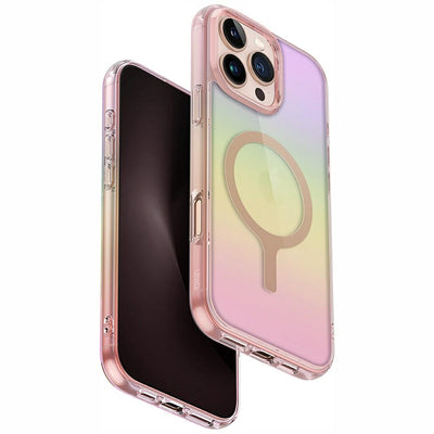 Husa Uniq Iridescia Magclick Charging pentru iPhone 16 Pro Max - Roz