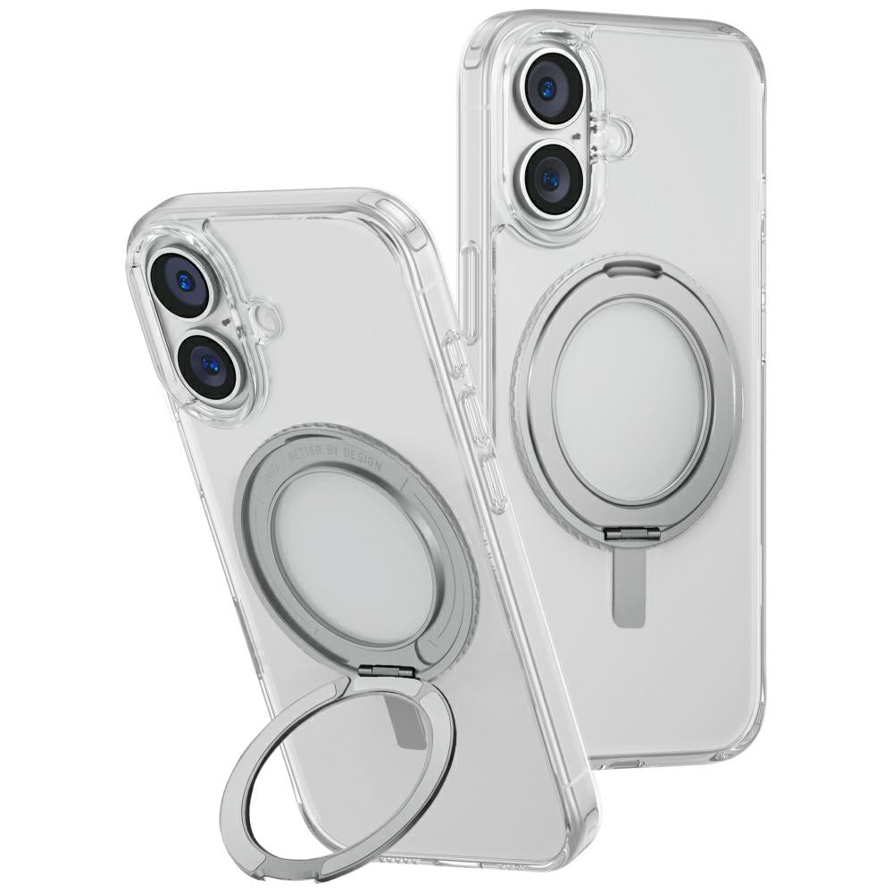 Husa Uniq Swivix 360 Rotating Kickstand pentru iPhone 16 - Transparent