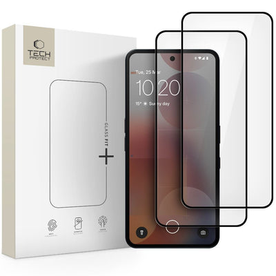 Folie Tech-protect Glass Fit+ 2-pack sticla pentru Nothing Phone 3A / 3A Pro - Negru