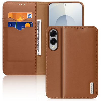 Husa Dux Ducis Hivo Samsung Galaxy S25 Edge cu Flip And Rfid Protection - Maro