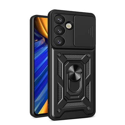 Husa Hybrid Armor Camshield cu Stand And Camera Cover pentru OnePlus 13R 5G / Ace 5 5G / Ace Pro 5G - Negru