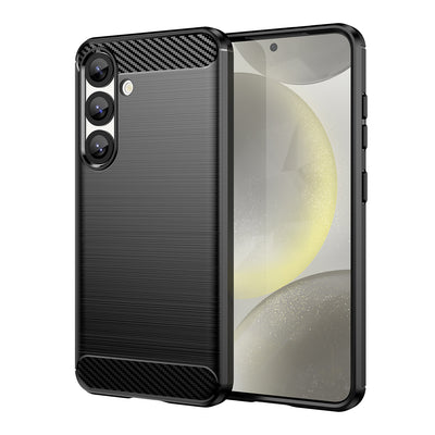 Husa Carbon Flexible Silicone pentru Xiaomi 14T - Negru
