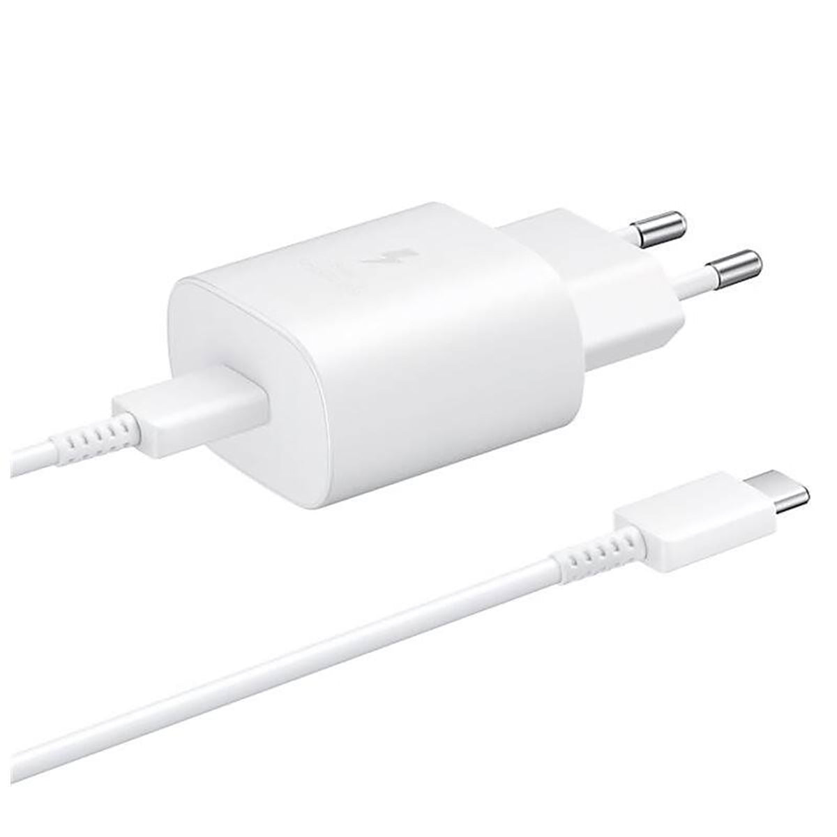 Cablu Samsung 25W Ep-ta800ewe Usb-c Incarcator priza cu Samsung Ep-da705bwe Usb-c / Usb-c Replacement Packaging - Alb