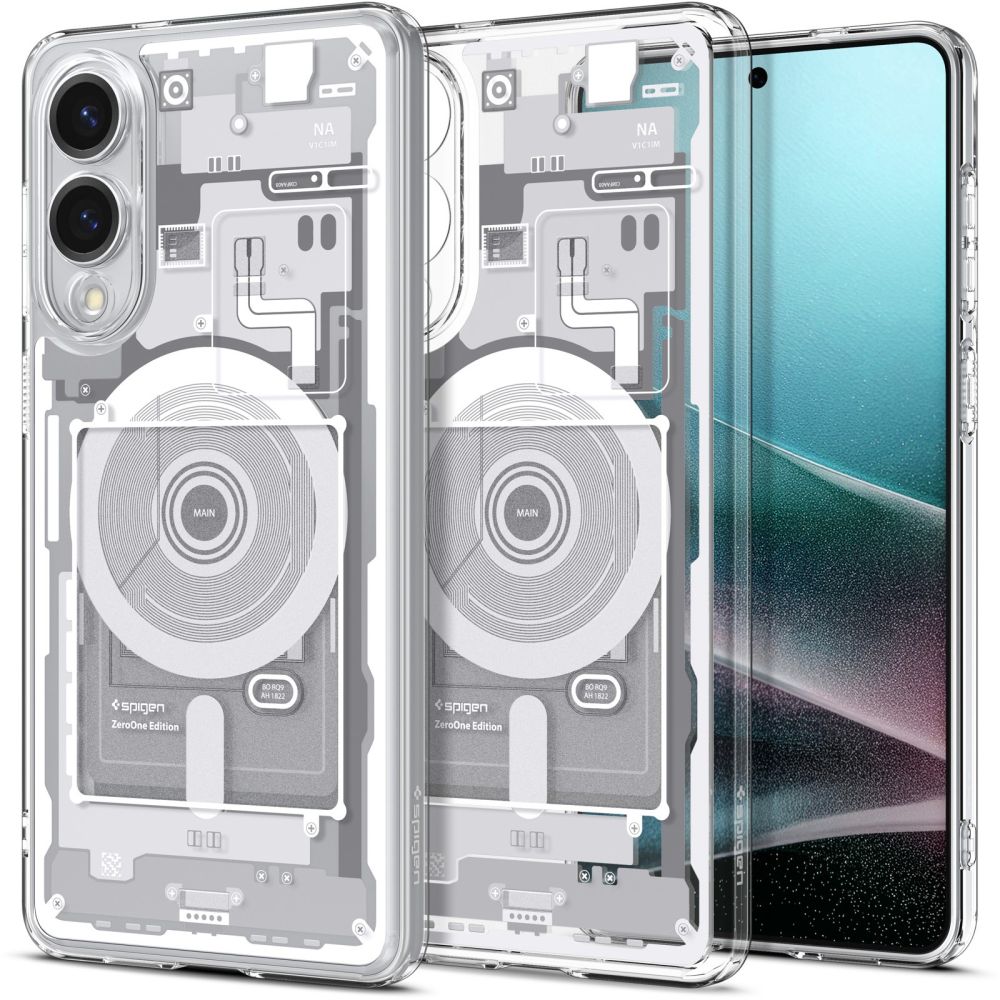 Husa Spigen Ultra Hybrid Mag cu Magsafe pentru Samsung Galaxy S25 Edge cu Print - Alb