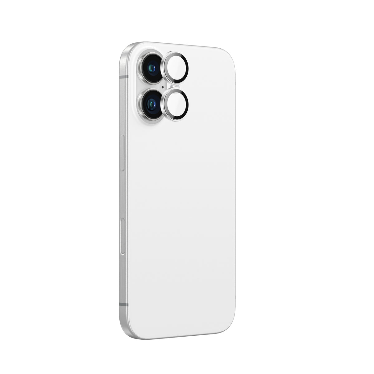 Folie Amazingthing AR Aluminum 2 camera cu Lens Frame pentru iPhone 16 / 16 Plus - Alb