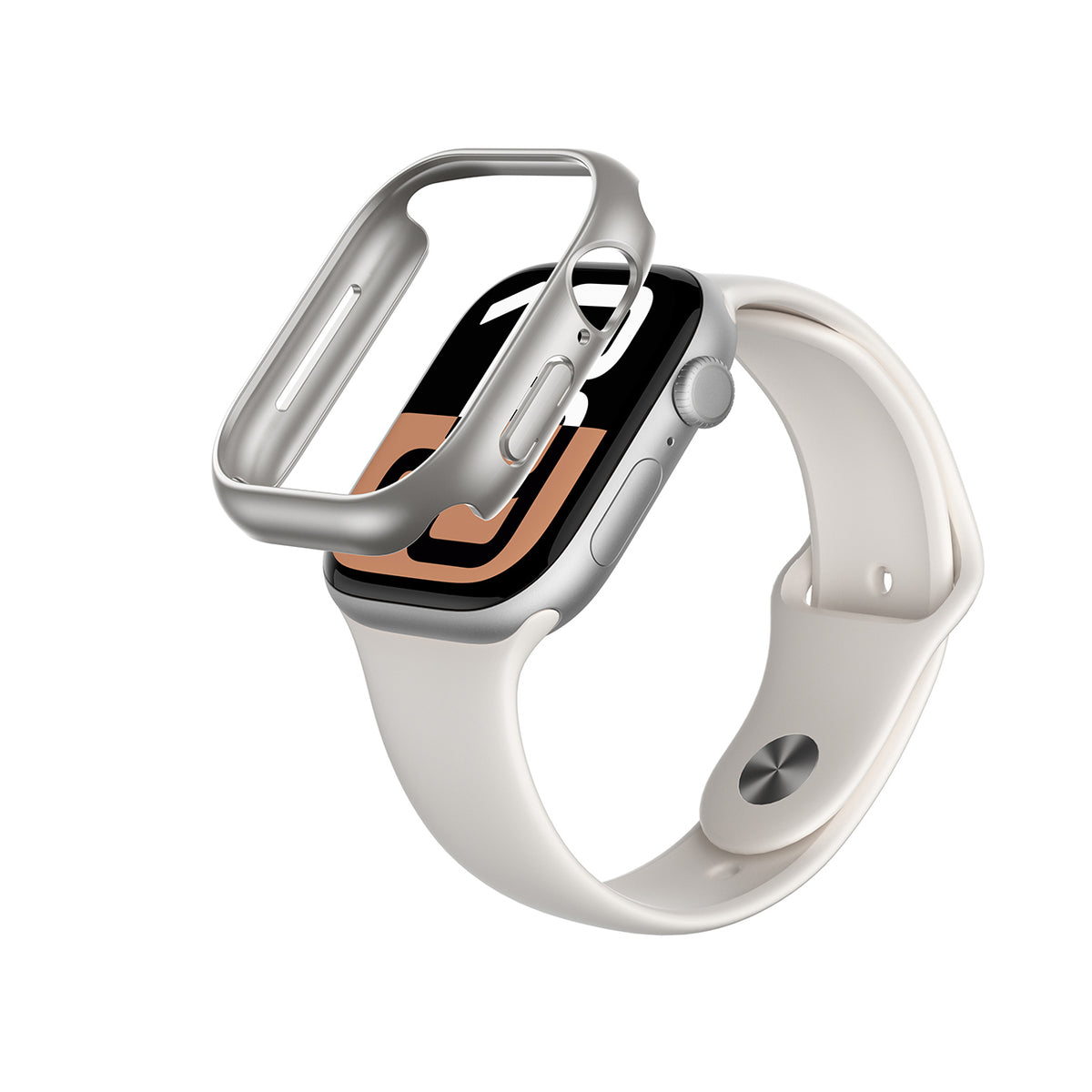 Husa Amazingthing Minimal pentru Apple Watch 46mm – Argintiu