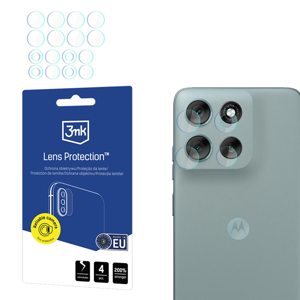 Folie 3mk Lens Protection Hybrid Glass pentru Camera Lens On Motorola Moto G56