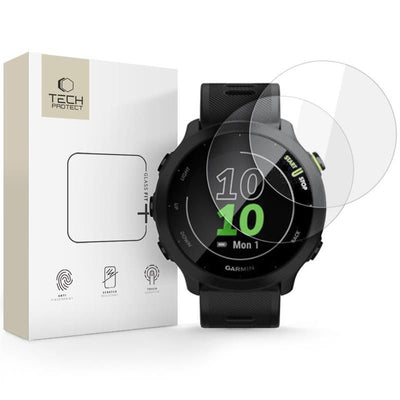 Folie Tech-protect Glass Fit+ 2-pack sticla pentru Garmin Forerunner 55 - Transparent