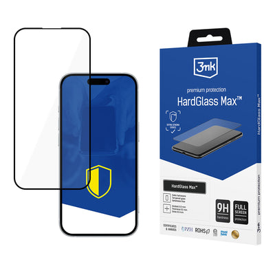 Folie sticla 3mk Hardglass Max Negru pentru Apple iPhone 17 Pro