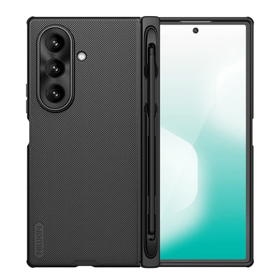 Husa Nillkin Super Frosted Shield Fold Magnetic pentru Samsung Galaxy Z Fold 7, Magsafe Compatible, cu S Pen Space - Neg