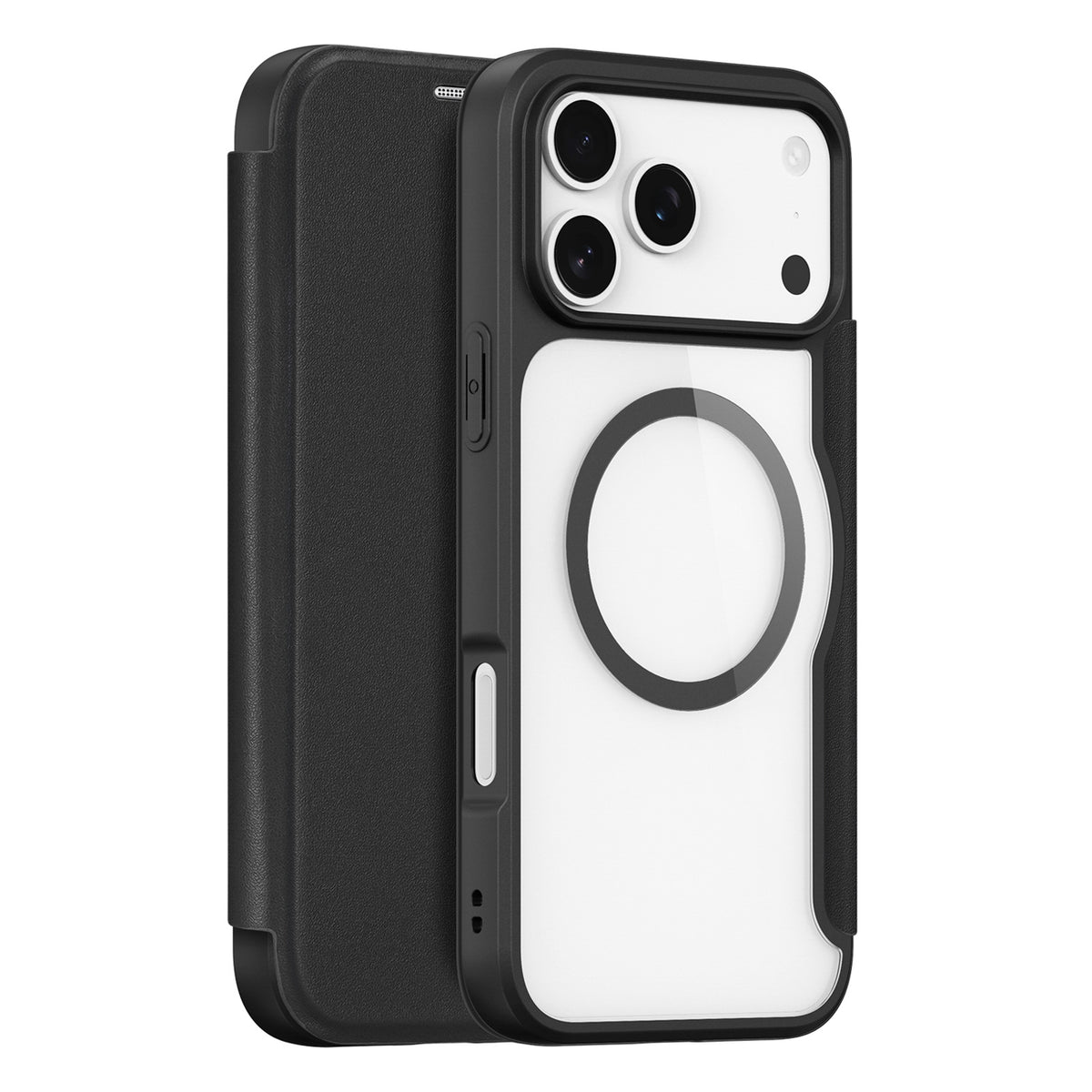 Husa Dux Ducis Skin X Pro pentru iPhone 17 Pro cu Wallet, Magsafe Compatible - Negru