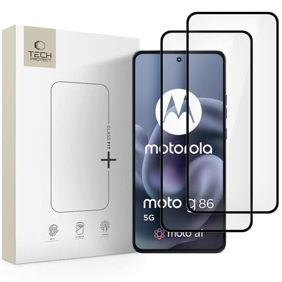 Folie Tech-protect Glass Fit+ 2-pack sticla Motorola Moto G86 5G / G86 5G Power - Negru