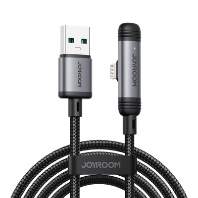 Cablu Joyroom S-a56 Enjoyx Series 90° Usb-a - Lightning 3A 1.2m - Negru