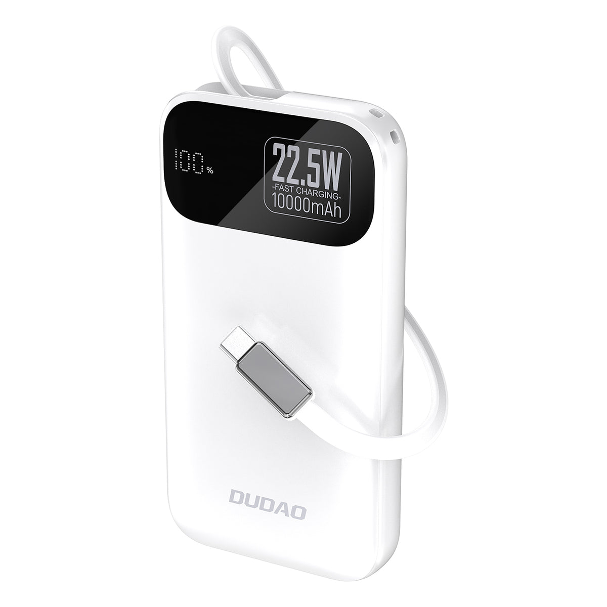 Cablu Dudao K31 10000 Mah 22.5W PD Acumulator extern cu Built-in - Alb