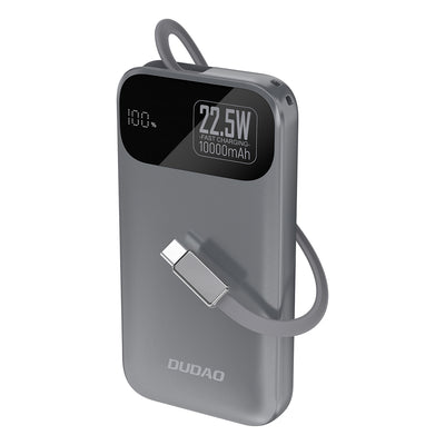 Cablu Dudao K31 10000 Mah 22.5W PD Acumulator extern cu Built-in - Gri