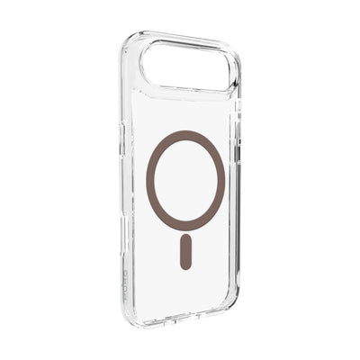 Husa Puro Lite Mag TPU+PC Compatible cu Magsafe pentru iPhone 17 Air - Transparent cu Maro Ring