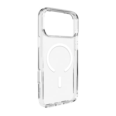 Husa Puro Lite Mag TPU+PC Compatible cu Magsafe pentru iPhone 17 Pro Max - Transparent cu Alb Ring