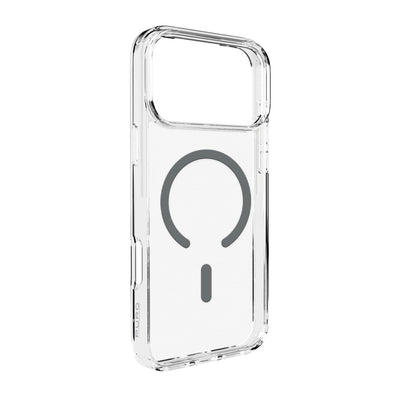 Husa Puro Lite Mag TPU+PC Compatible cu Magsafe pentru iPhone 17 Pro Max - Transparent cu Gri Ring