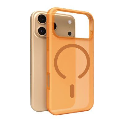Husa Puro Daylight Magsafe Compatible Silicone pentru iPhone 17 Pro Max - Translucent Portocaliu