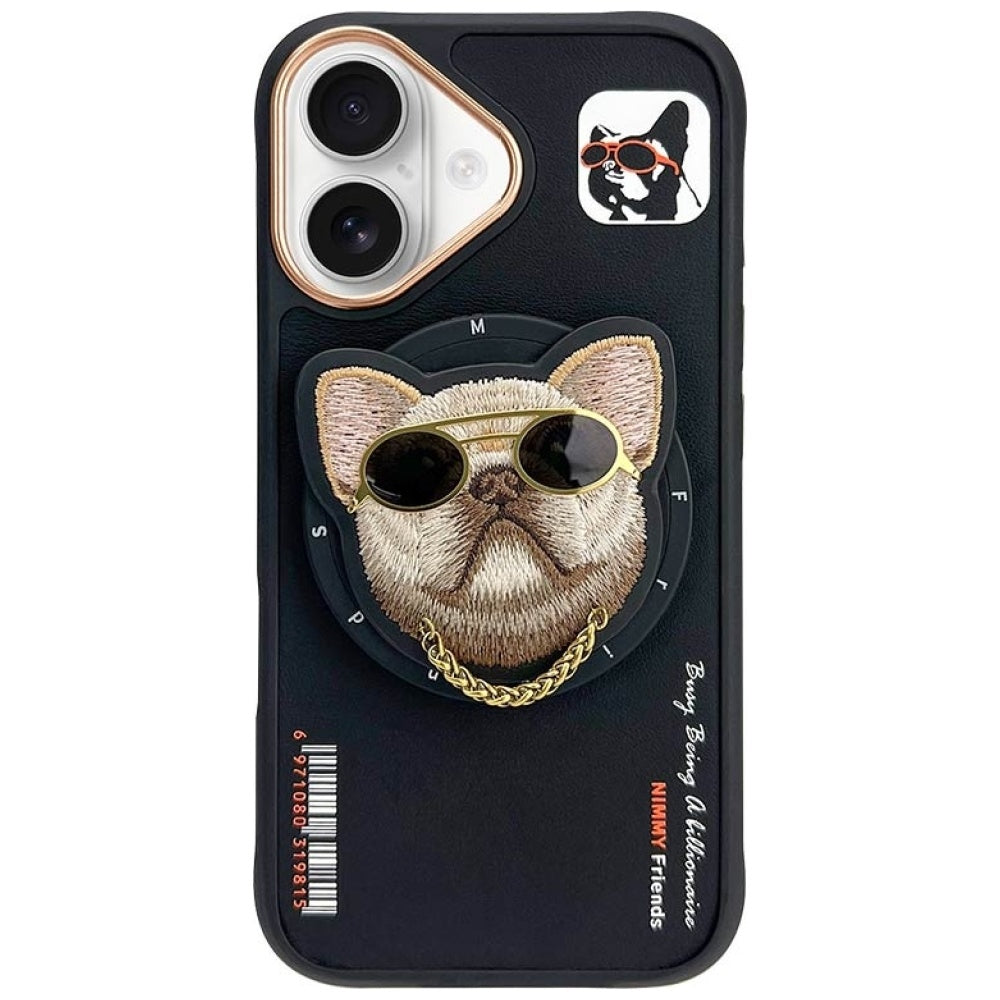 Husa Nimmy Glasses Cool Nag Magsafe pentru iPhone 16 - Negru