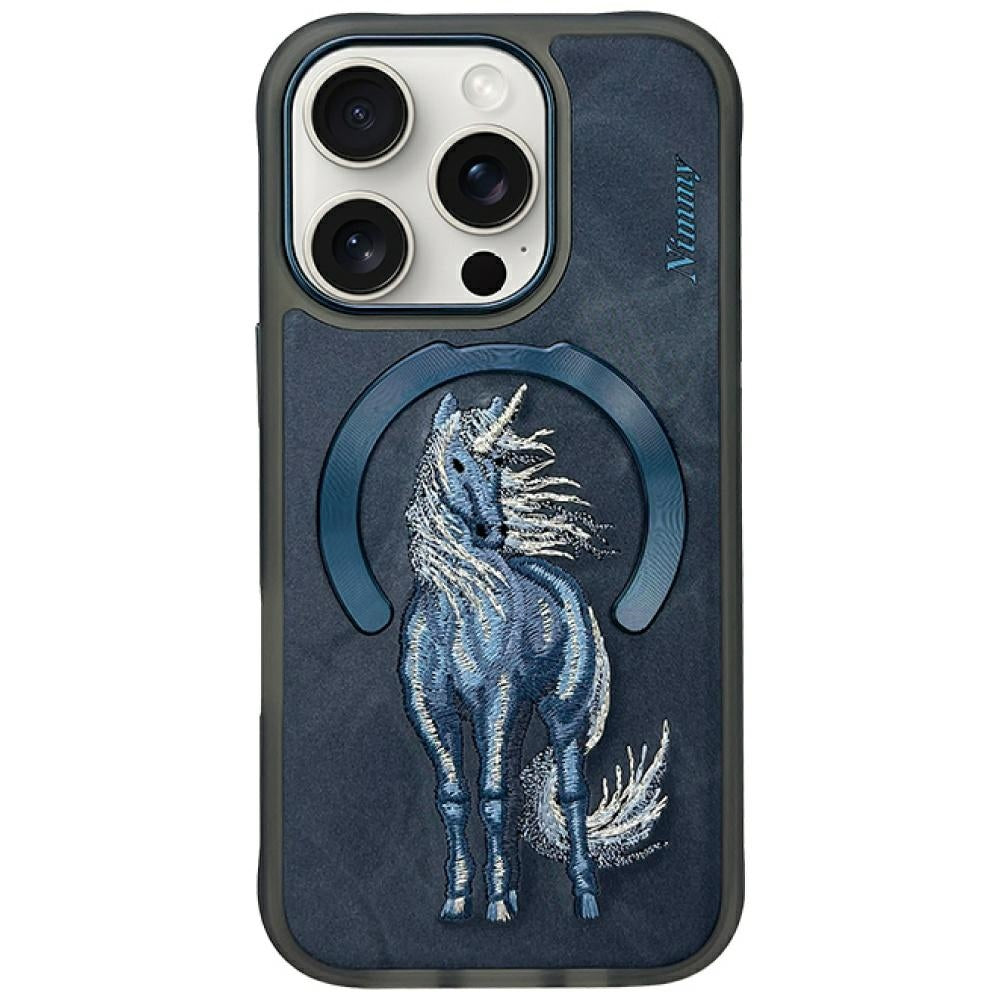 Husa Nimmy Magnetic Fantasy Animal Magsafe pentru iPhone 16 Pro Max - Albastru